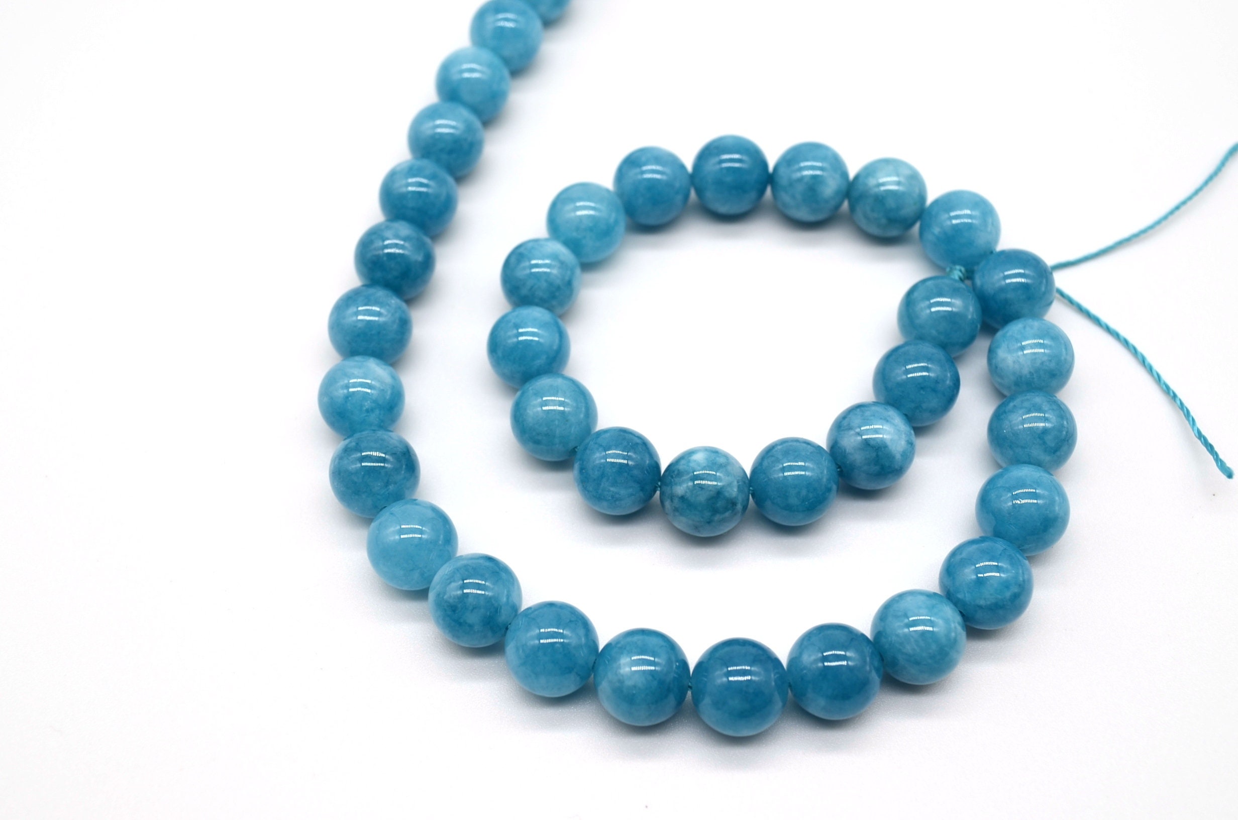 Blue Sponge Quartz Beads 4mm 6mm 8mm 10mm Wholesale Round Etsy