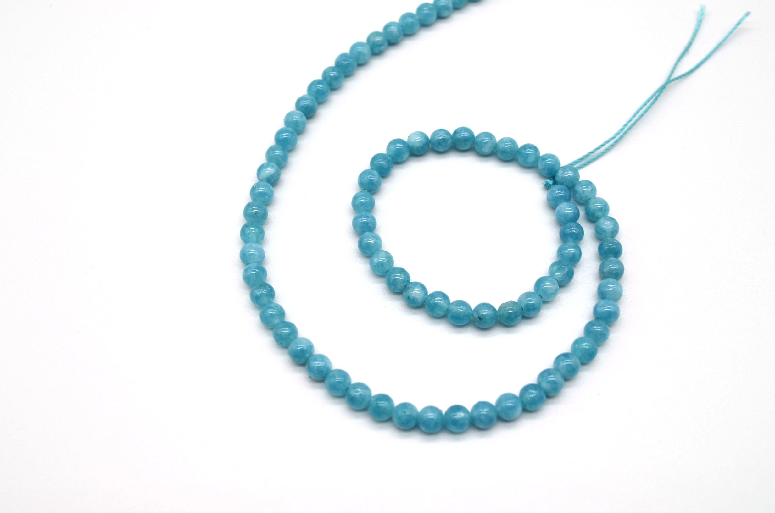 Blue Sponge Quartz Beads 4mm 6mm 8mm 10mm Wholesale Round Etsy