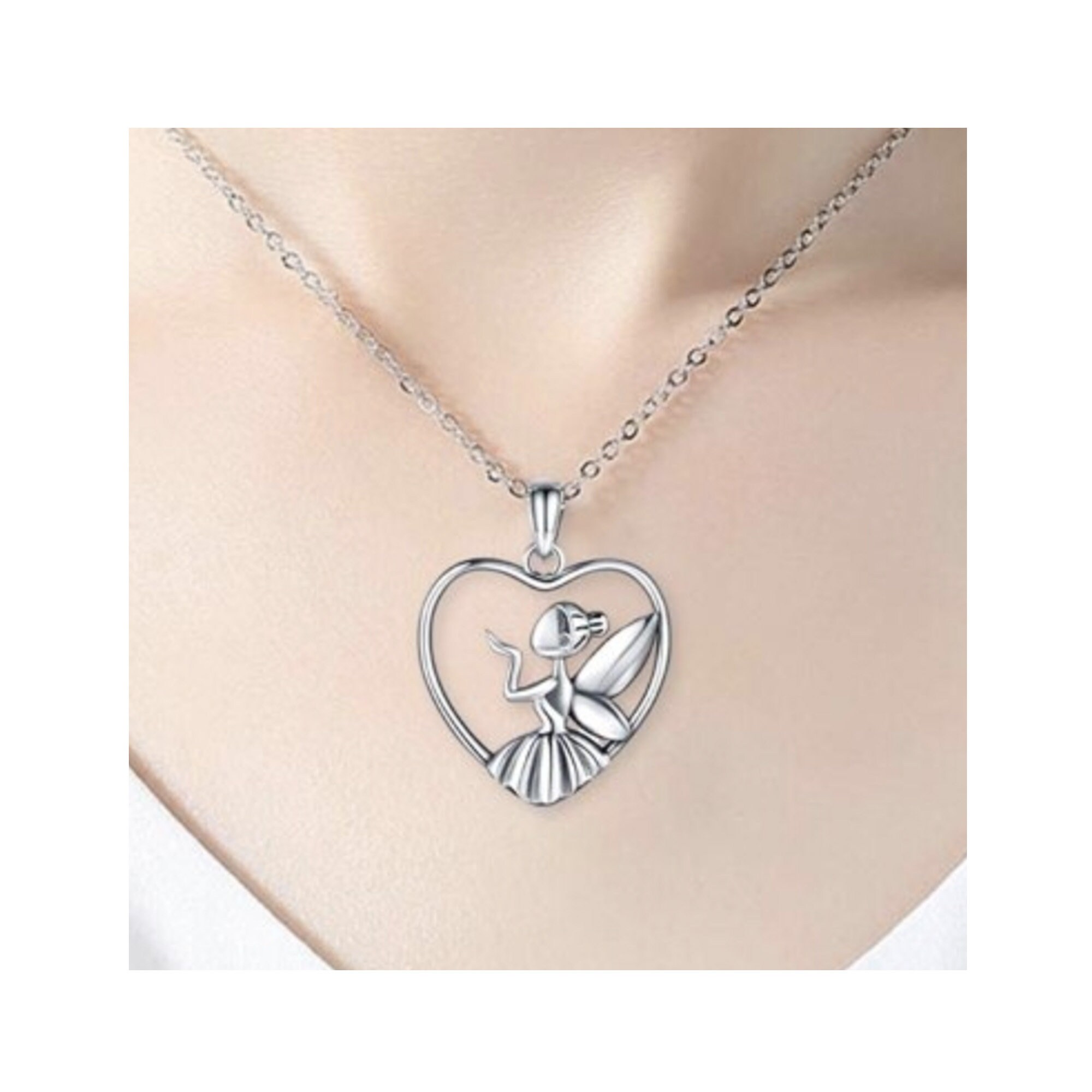 Tinkerbell Heart Cremation Necklace Ashes Urn Keepsake Etsy UK