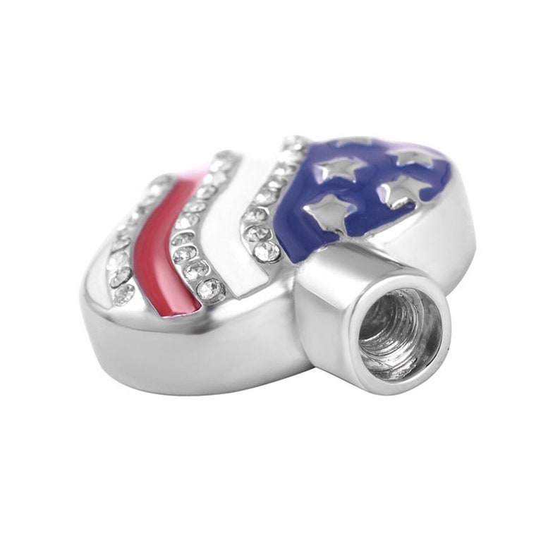 Red White & Blue Heart Cremation Necklace Pendant Urn Etsy