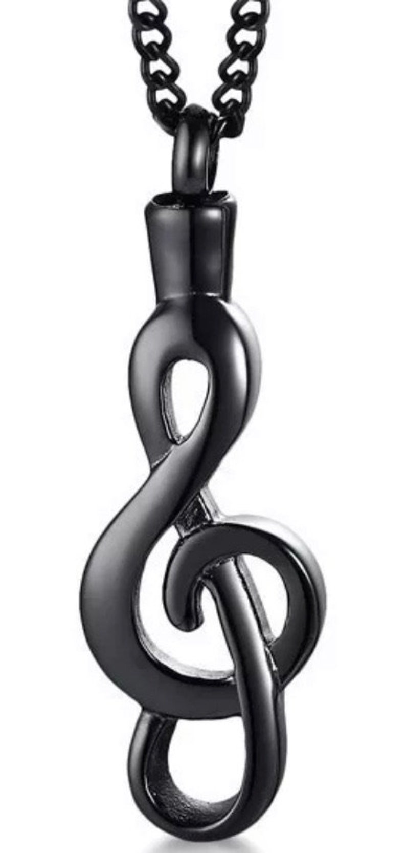 Musical Note Cremation Urn Necklace Black Keepsake Etsy