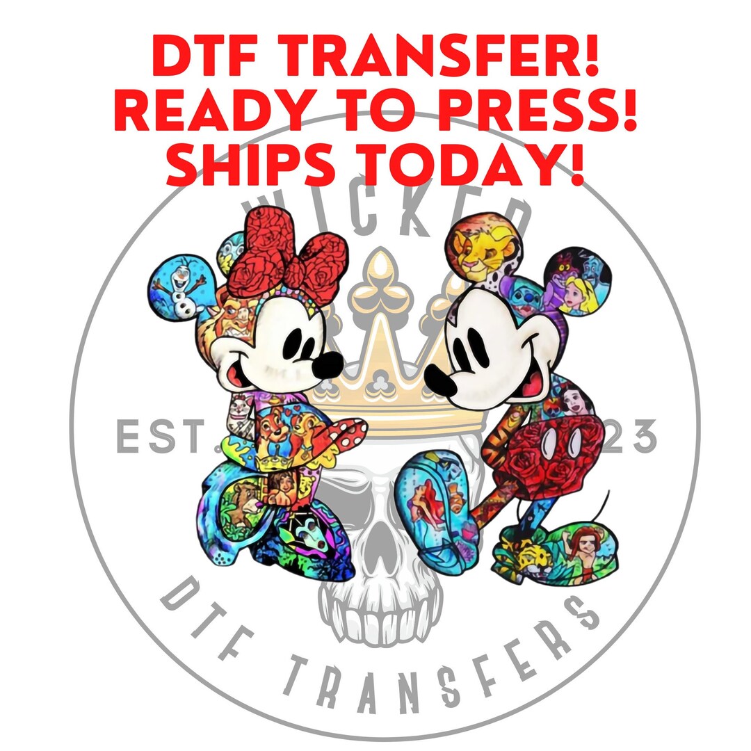 Ready to Pressmickey and Minnie DTF Transfer Birthday - Etsy Ready to Pressmickey and Minnie DTF Transfer Birthday - Etsy