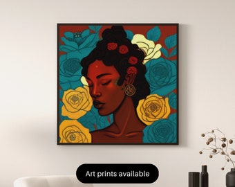 My Rose Queen Printable Wall Art - Romantic Home Decor - Diversity & Inclusion Art