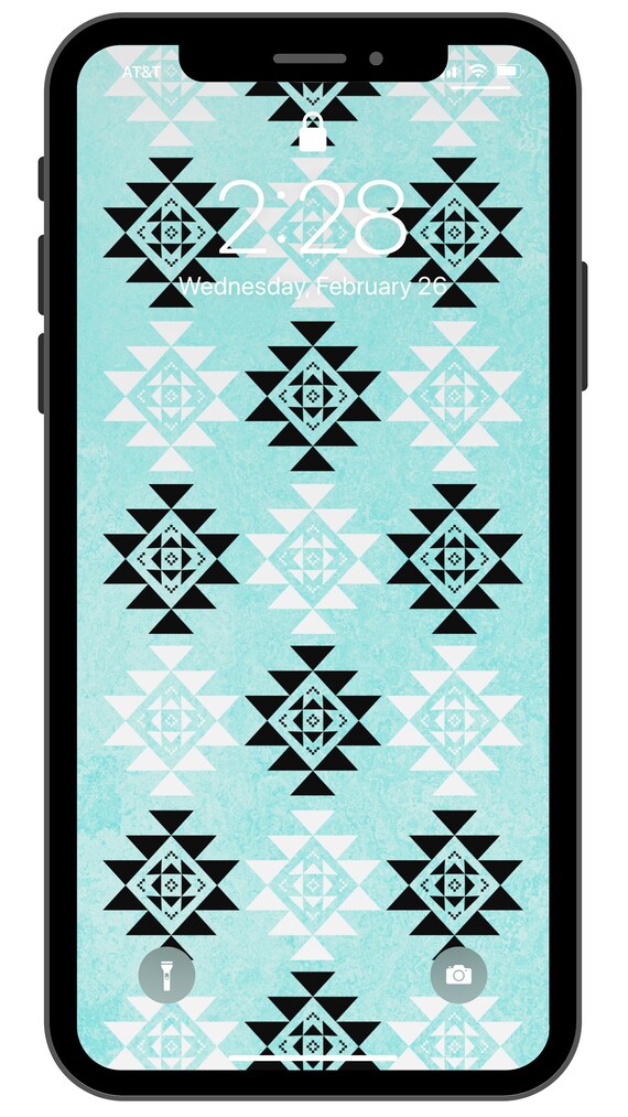 Fondos de pantalla aztecas del suroeste azul IPhone - Etsy México