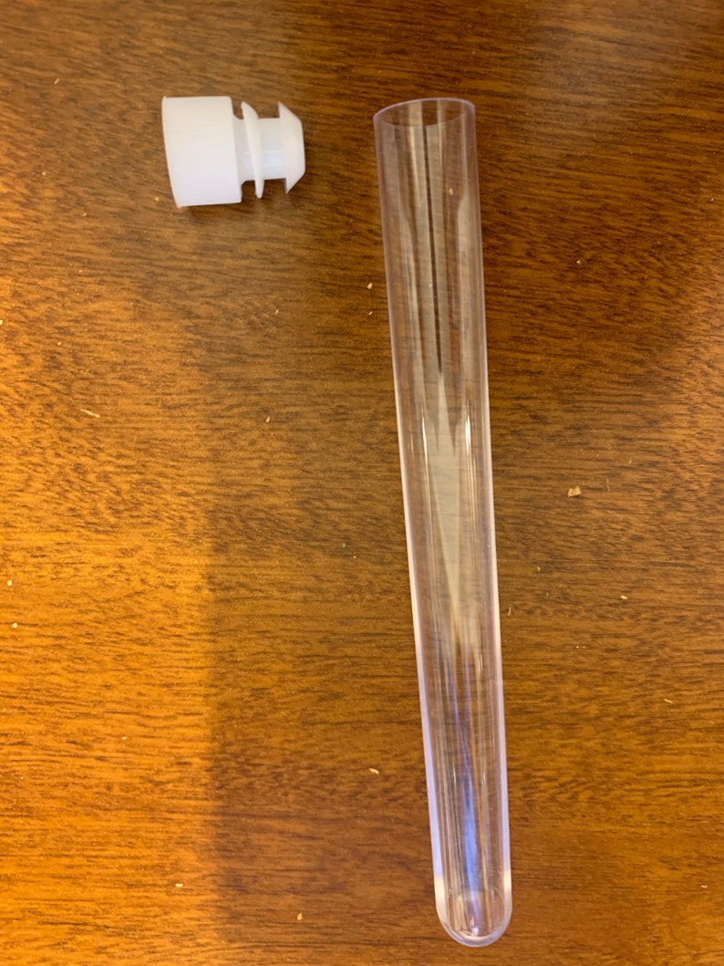 CLEAR PLASTIC Storage TUBES With Tops, Use for Beads, Buttons, Small