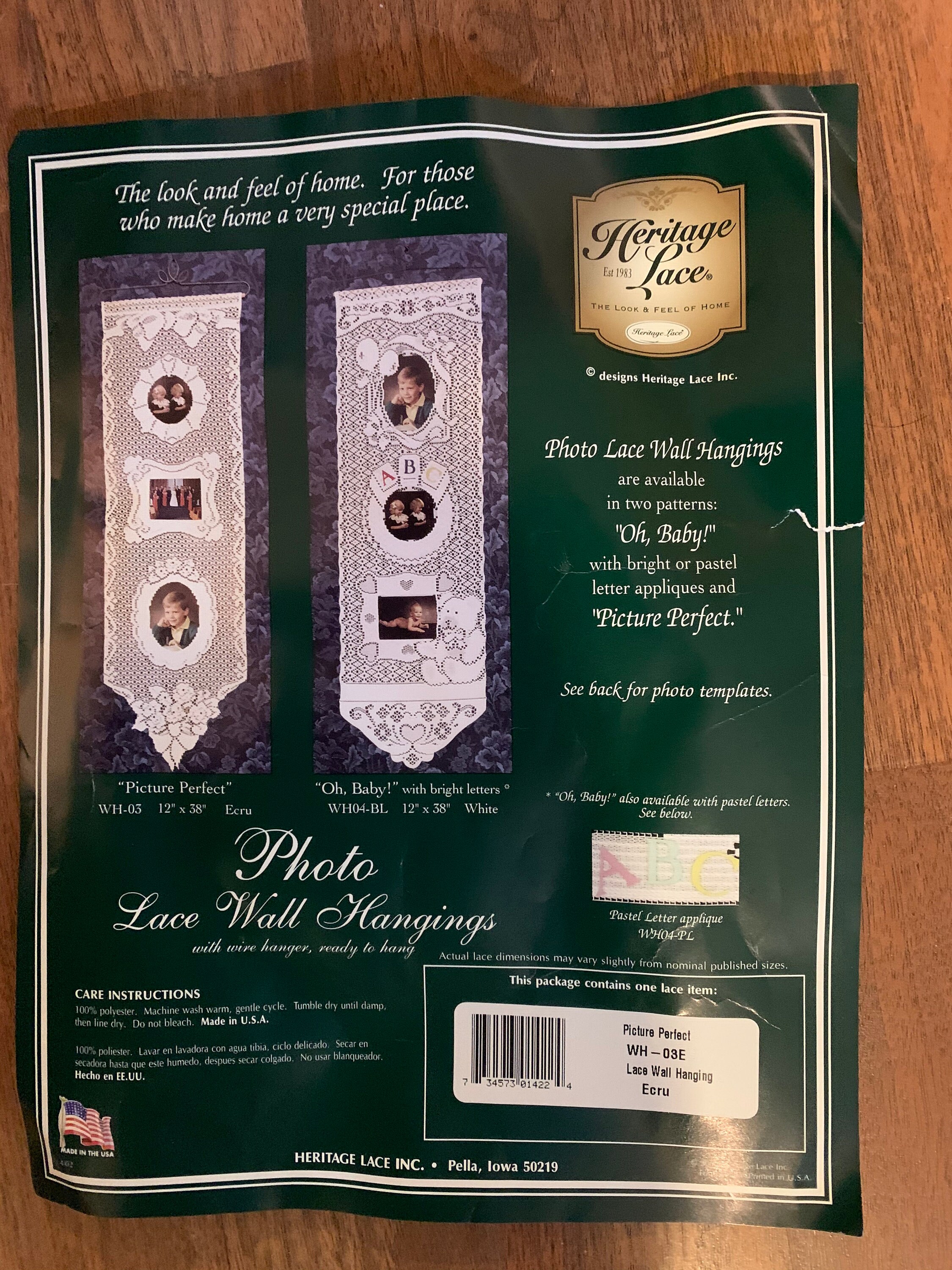 HERITAGE LACE PHOTO Lace Wall Hanging Picture Perfect in Etsy