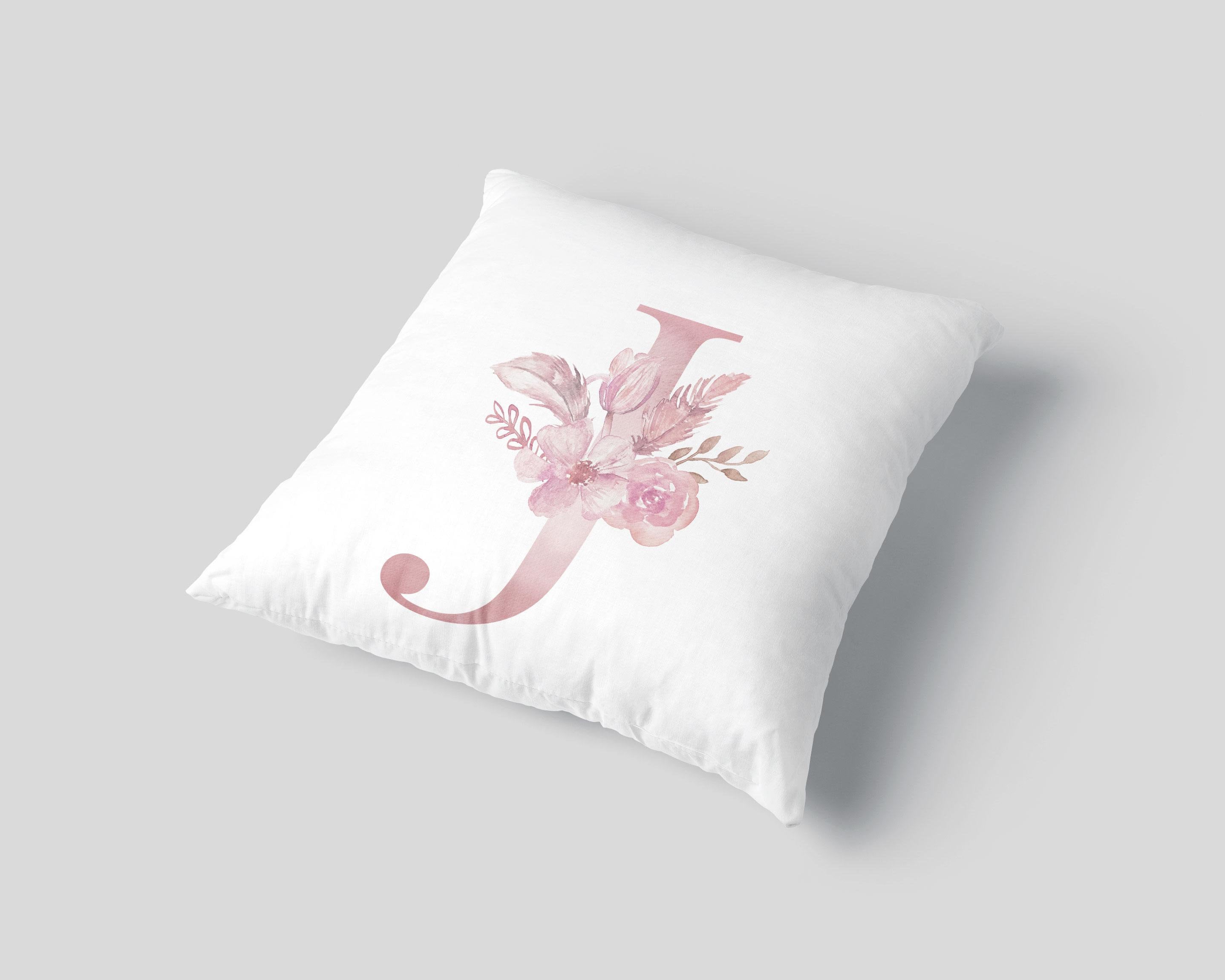 Letter J Pillow Case Etsy