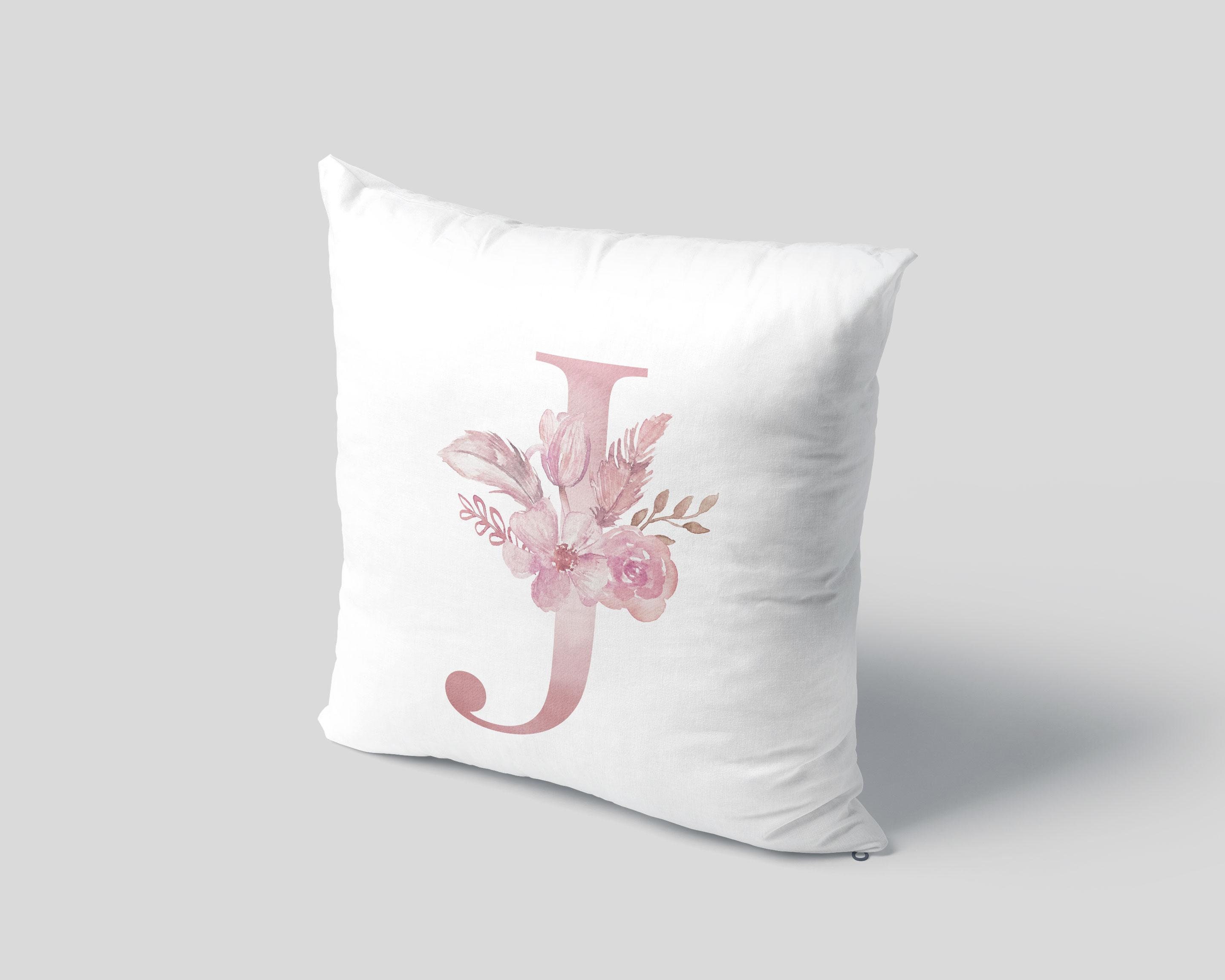 Letter J Pillow Case Etsy