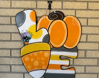 LOVE Pumpkin Door hanger Holiday | Joy |