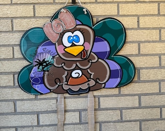 Mrs Turkey Door hanger Holiday | Joy |