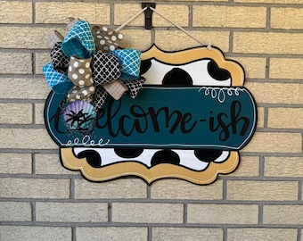 Welcome-Ish Door hanger Holiday | Joy |