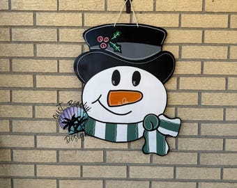 Snowman Door hanger Holiday | Joy |