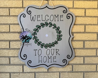 Welcome to our Home Interchangable Door hanger Holiday | Joy |