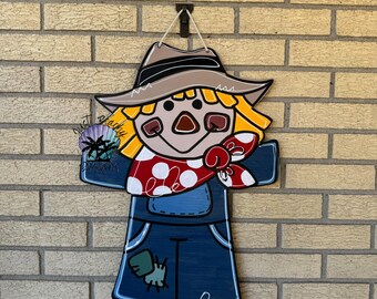 Scarecrow Door hanger Holiday | Joy |