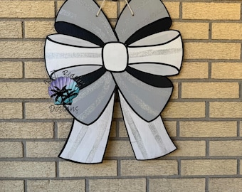 Glitter Bow Door hanger Holiday | Joy |