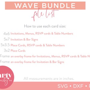 Wave and Wave Frame SVG | Wave Invite & Frame Cut File | Wave ...