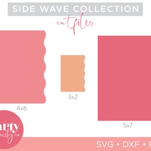 Side Wave Invite Cut Datei | Side Wave Einladungsschnitt Datei | Side Wave Hochzeit Invite Cut Datei | Side Wavy Cut Datei | Seitliche gewellte Bordüre | Welle
