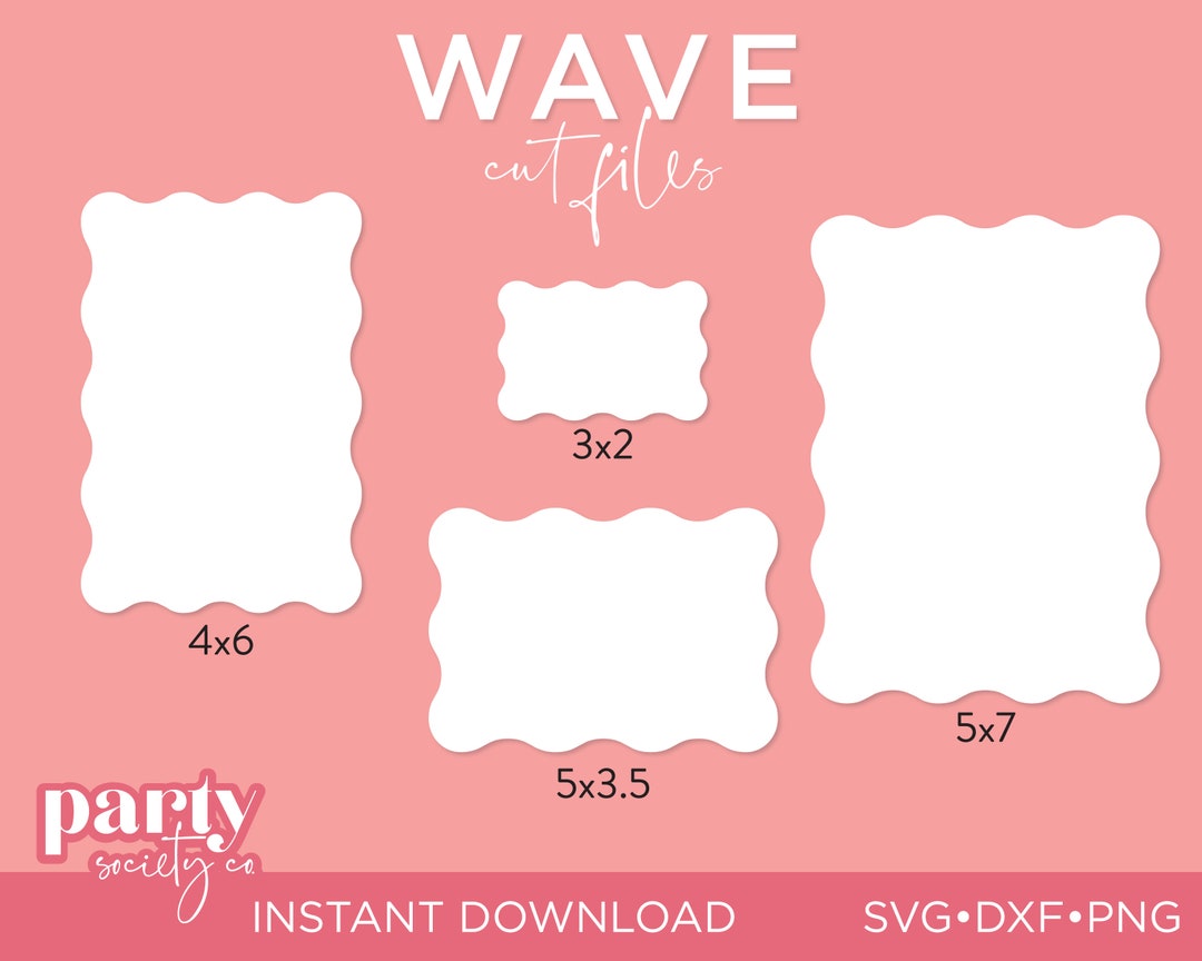 Scallop Invites SVG Scalloped Invitation Template Scallop Shapes SVG