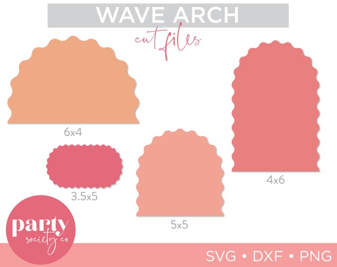 Wave Frame Shape | Wave Frame SVG | Wave Wedding Invite | Scallop ...