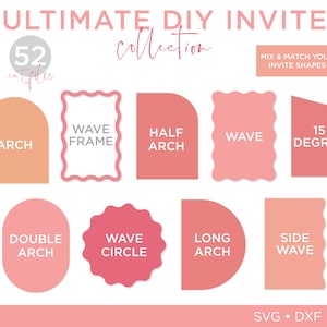 Arch Svg | Invite Cut Files | Invite SVG | Wave Svg | Svg files for Cricut | Wave SVG | Arch Template | Wedding Svg | Arch Cut File | Wave