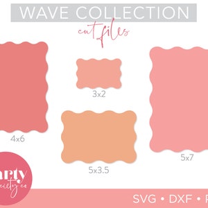 Wave SVG | Wave Invite Cut File | Wave Invitation Cut File | Wave Invite Cut File | Wavy Cut File | Wavy Border | Wavy Edge | Wriggly Edge