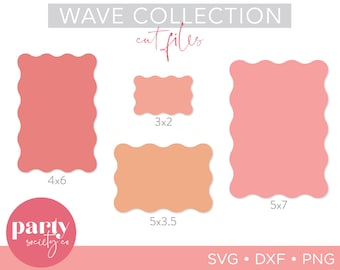 Wave SVG | Wave Invite Cut File | Wave Invitation Cut File | Wave Invite Cut File | Wavy Cut File | Wavy Border | Wavy Edge | Wriggly Edge