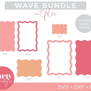 Wave and Wave Frame SVG | Wave Invite & Frame Cut File | Wave ...