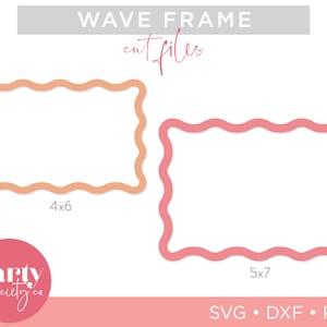 Wave Frame SVG | Wave Frame Cut File | Wave Invitation Frame Cut File |Wavy Frame Cut File | Wavy Frame | Wavy Edge Frame | Wave Frame Shape