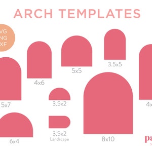 Arch SVG Cut Files for Diy Invitations Cricut, Silhouette, Laser Dxf, Png, Arch Template