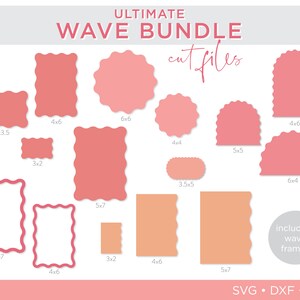 Digital Wavy File | Digital Wavy Border | Scalloped Border | Wavy Template | Wavy Decorative | Wave SVG | Wavy Invitation| Wavy Border