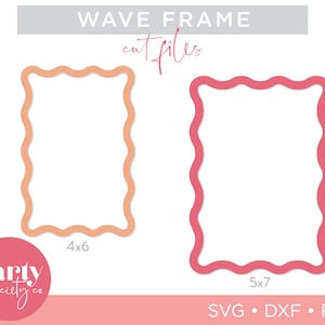 Wave Frame SVG | Wave Frame Cut File | Wave Invitation Frame Cut File |Wavy Frame Cut File | Wavy Frame | Wavy Edge Frame | Wave Frame Shape