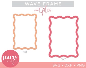 Wave Frame SVG | Wave Frame Cut File | Wave Invitation Frame Cut File |Wavy Frame Cut File | Wavy Frame | Wavy Edge Frame | Wave Frame Shape
