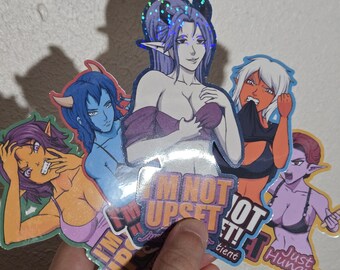 The Cult of Anime Tiddies™ Set 1 - Anime Demon Girl Stickers