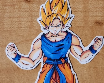 Super Saiyan Goku Sticker Frieza Saga Handdrawn Anime Decal