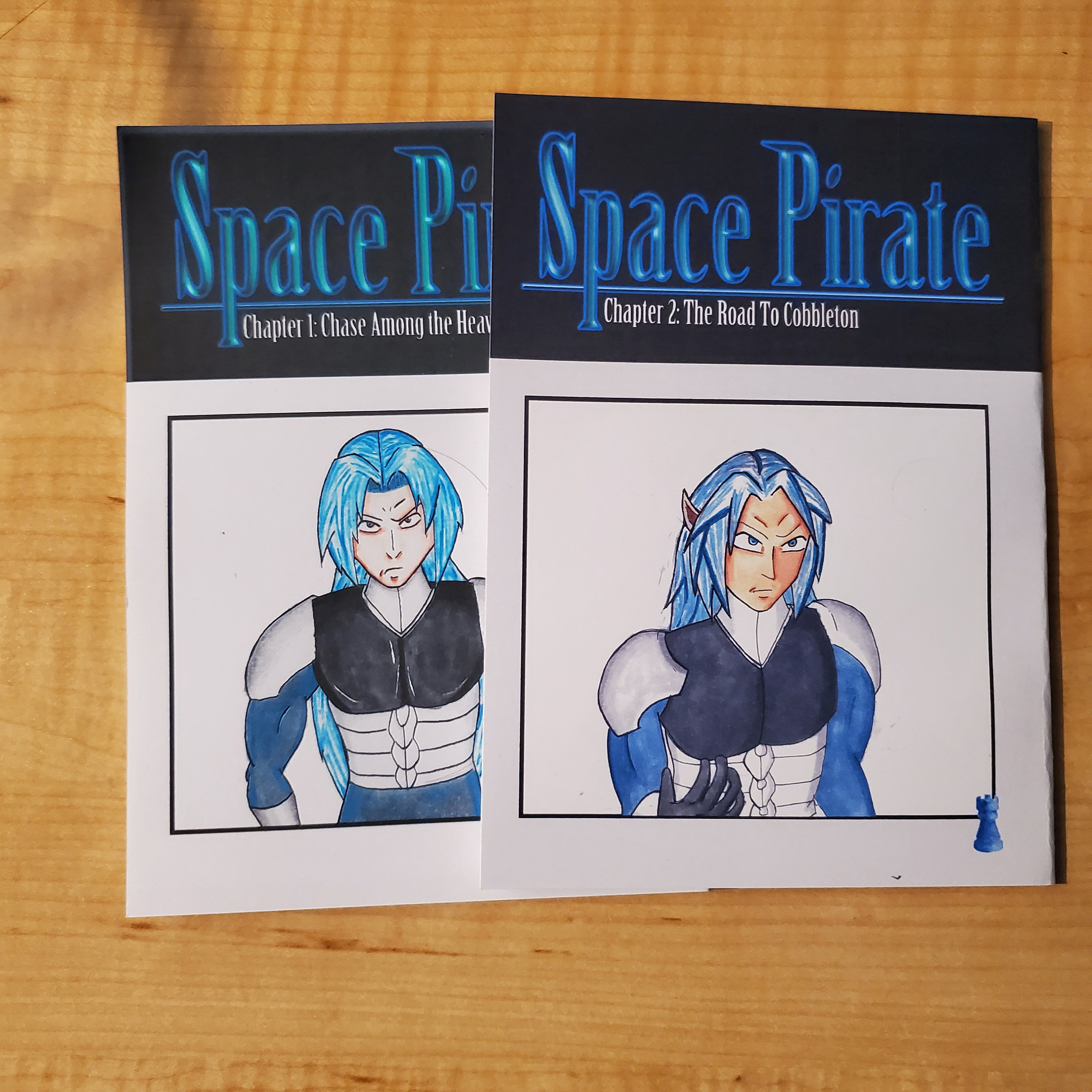 Space Pirate Manga Chapter 1 & 2 Bundle Handdrawn self published zine
