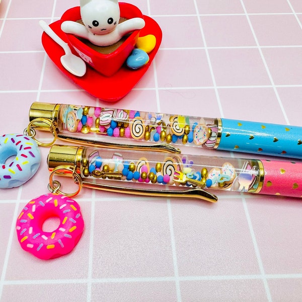 Donut Pen / Breakfast / Cute Pens / Custom Pens / Friend Gift / Donut Lover Gifts / Stocking Stuffer / Teachers Gifts / Ink Pens