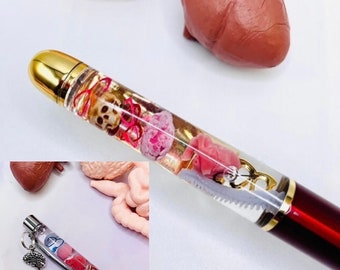 Miniature Human Anatomy Float Pen / Best Gift Medical Doctors Nurses Medical Students Nursing Students / Custom Pen / Cute Unique Gift Pen