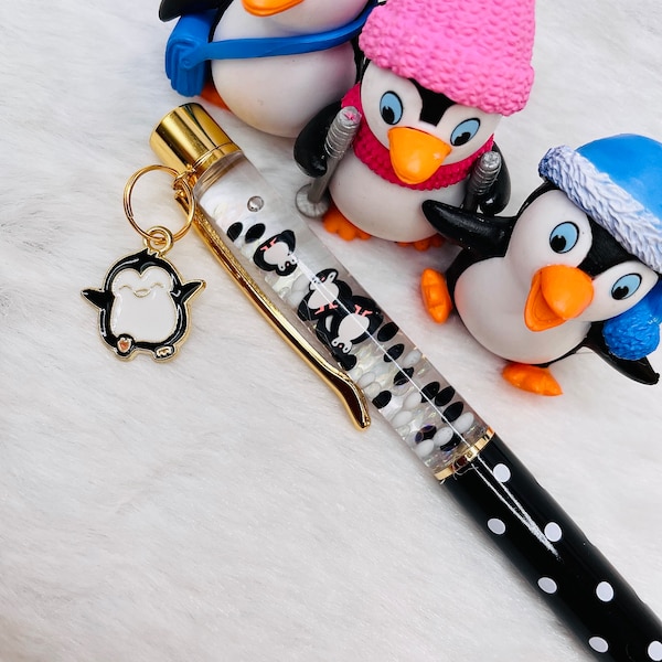 Penguin Gift Pen / Kawaii Penguin / Baby Penguin / Cute Pens / Float Pens / Snowglobes / Friend Gift / Gift for Teacher / Gift for Her