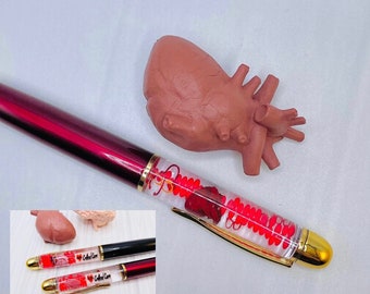 Human Heart Float Pen / Custom Pen / Cute Pen / Best Gift for Doctors Nurses Medical Students Nursing Students / Unique Gift / Gift for Her