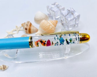 Koi Fish Float Pen / Calico Koi White Water Lily Fish Pond Pen / Custom Pen / Cute Pen / Koi Fish Lover Gift / Teacher Gift / Cute Gift Sis