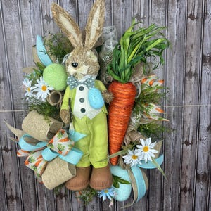 spring bunny wreath, Easter bunny wreath, spring wreath, bunny wreath, spring home decor,