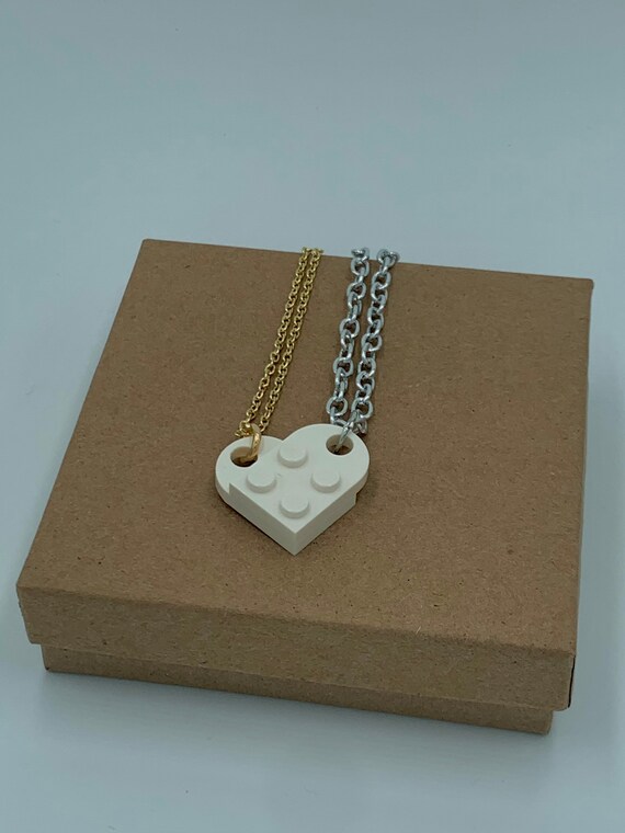 Lego Customizable Couples Necklace Keychain Heart TikTok Etsy