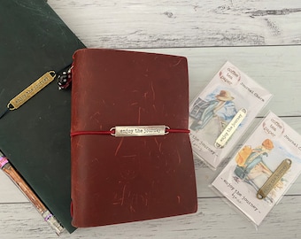 Enjoy the Journey Journal Charm Slider – Traveler's Notebook Decoration