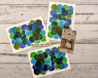 Abstract Postcard - Watercolour and Markers - Original Artwork