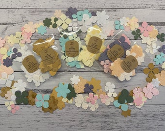 Handmade Paper Floral Die Cuts: Scrapbook Embellishments