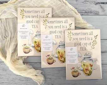 Cup of Tea Postcard – "Sometimes All You Need" Happy Mail