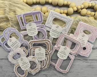 Journal Frames: Pre-Cut Collage Embellishments - 7 Styles