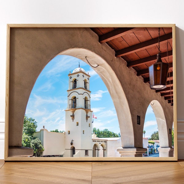 Ojai Post Office Bell Tower Print Wall Art Poster Downtown Ojai Photography Print Wall Decor California,