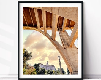 Colorado Street Bridge, Pasadena California, Fine Art Photography Print, Historic Los Angeles, Art Deco Architecture