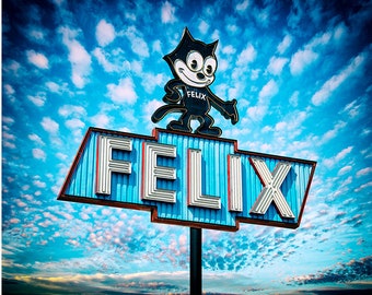 Felix the Cat Chevrolet Neon Sign Vintage Retro Mid Century Modern